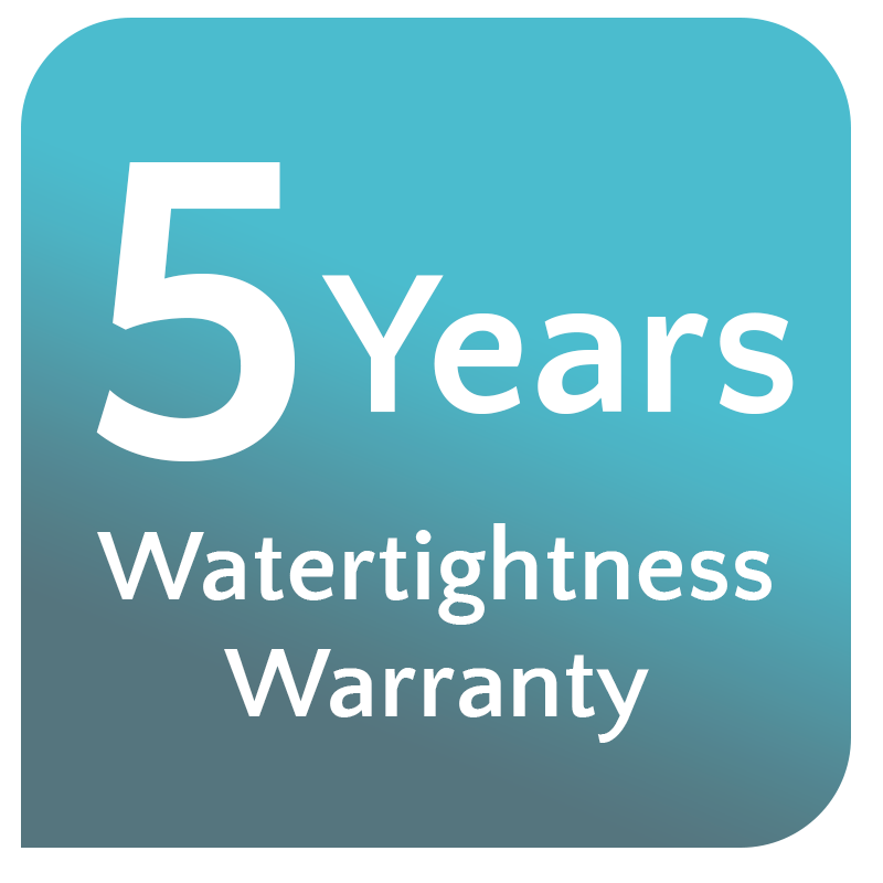 5 Year Watertightness Warranty