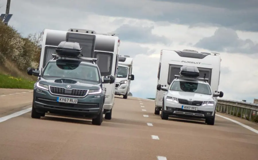 Caravans Being Towed